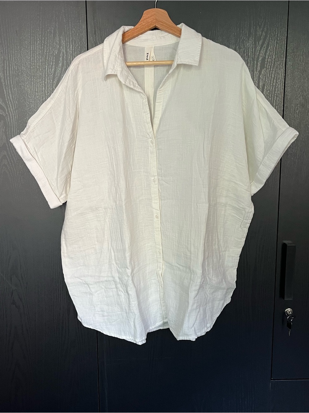 NWT Pact Organic Coastal Double Gauze Oversized Shirt